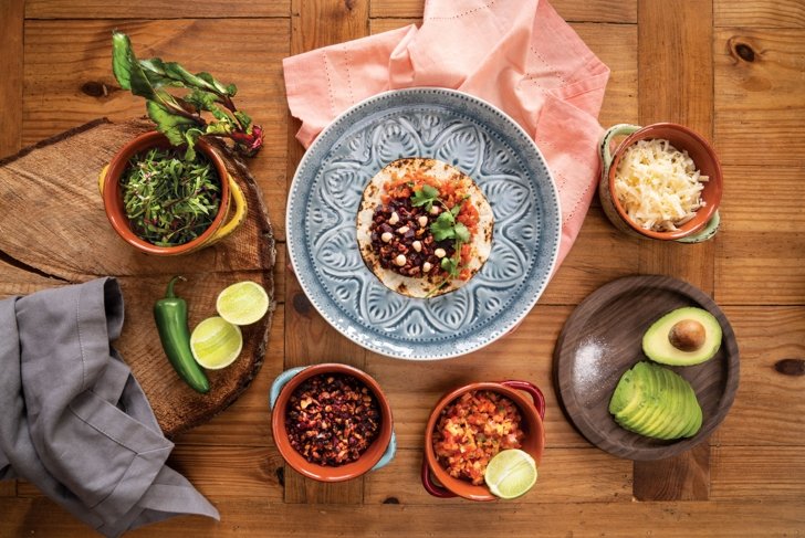 Beet and Walnut Tacos with Carrot Miso Salsa