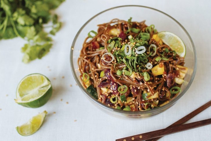 Vegan comfort food-Buckwheat Noodle Pad Thai